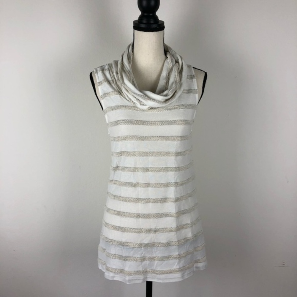 NWT Anthropologie Sleeveless Top Cowl Neck